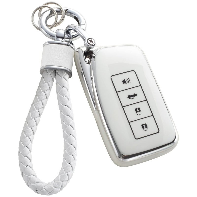 Popular Model Silver-Edged Car Key Case Bag Matching Car Key Chain Pendant - Image 4